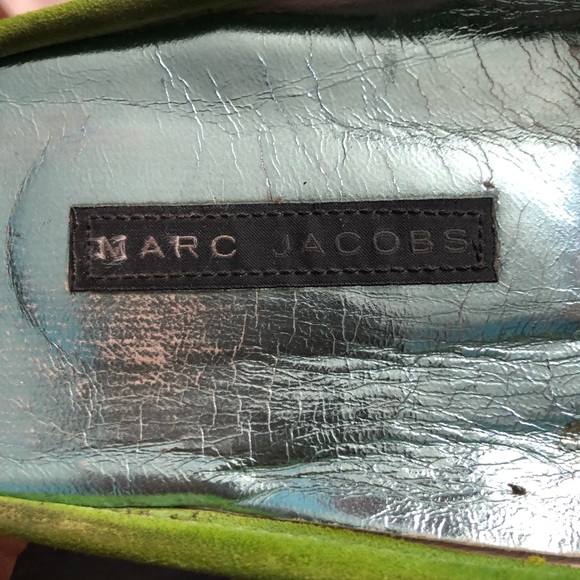 Marc Jacobs green suede punch moccasin - Picture 6 of 7